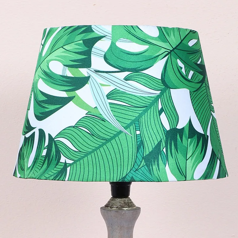 Kaizen Glyph Printed Mango Wood Table Lamp - Green,Beige,White media 3