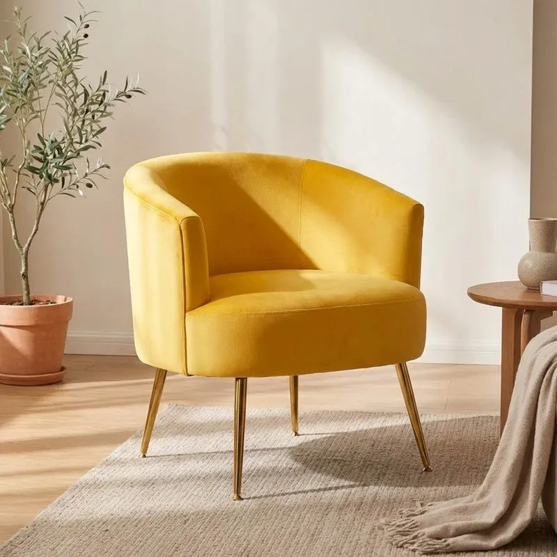 Stylo Neem Wood Accent Chair - Yellow media 1