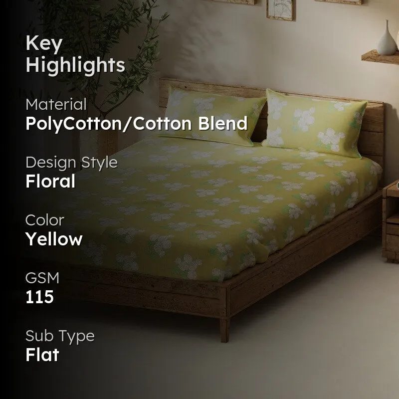 Harven Bedsheet (Yellow) - 115 GSM media 2