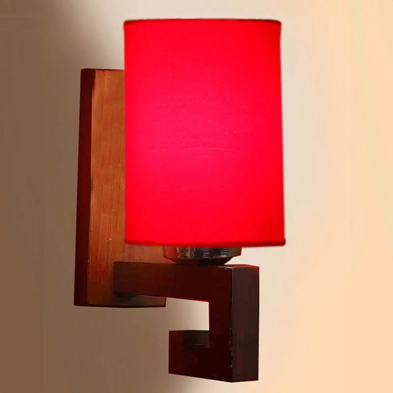 Rauthaz Cylindrical Wooden Wall Lamp media 4