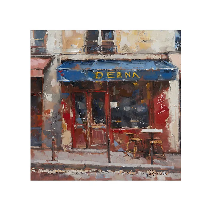 Cafe Street Scene Wall Painting media 5