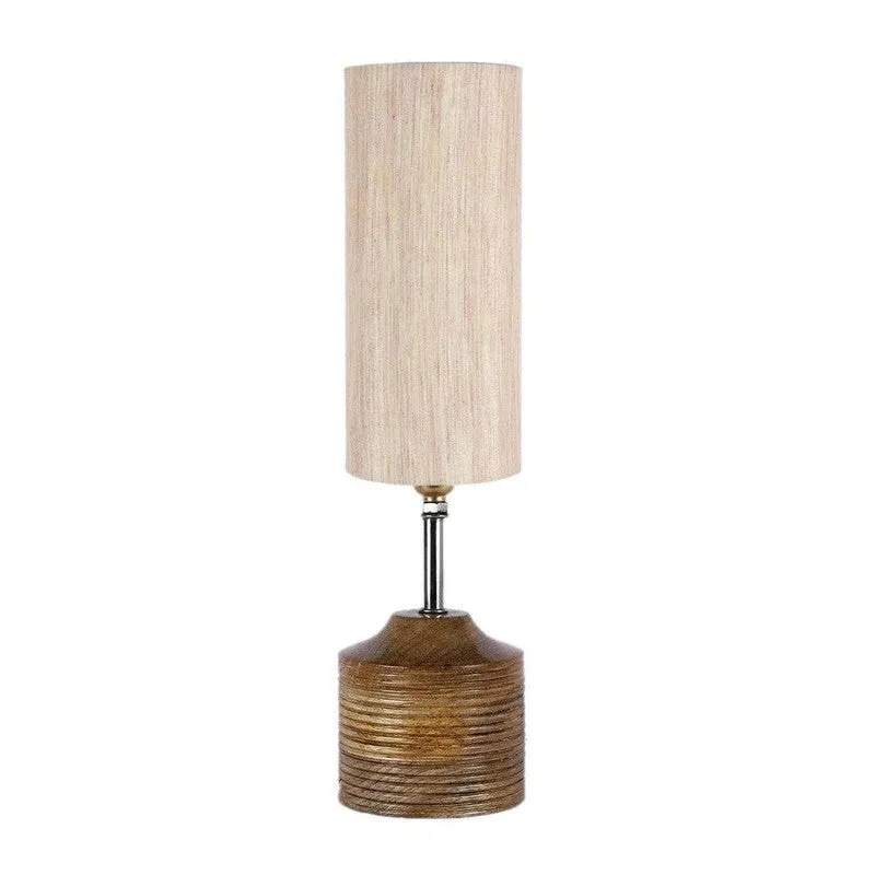 Solids Galore Fabric Table Lamp - Beige media 5