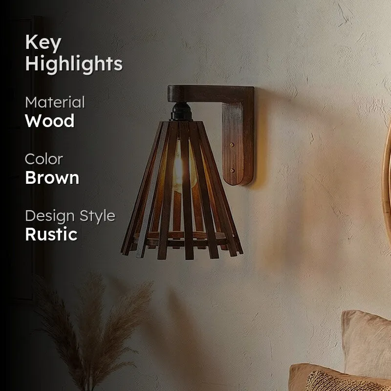 Quenara Wooden Wall Lamp media 2