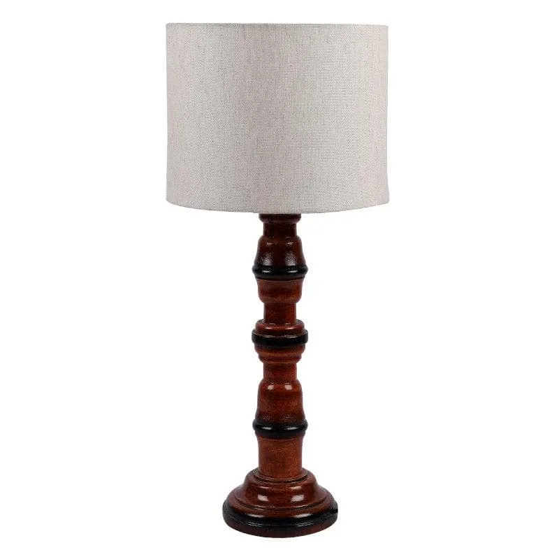 Jogar Winde Fabric Table Lamp - Grey,Brown media 4