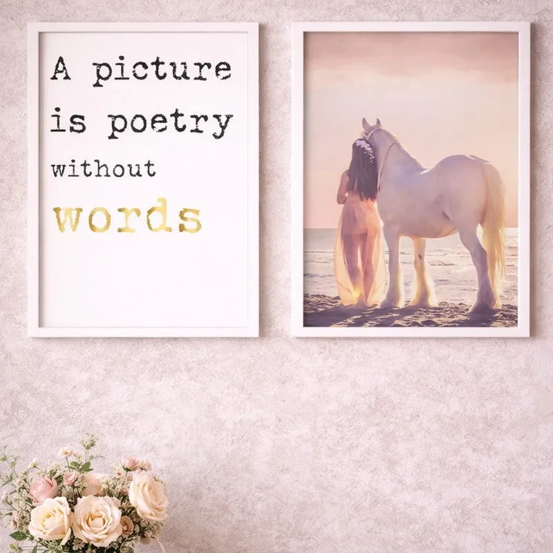 WildSoul Paper Wall Painting With MDF Frame - Set Of Two media 3