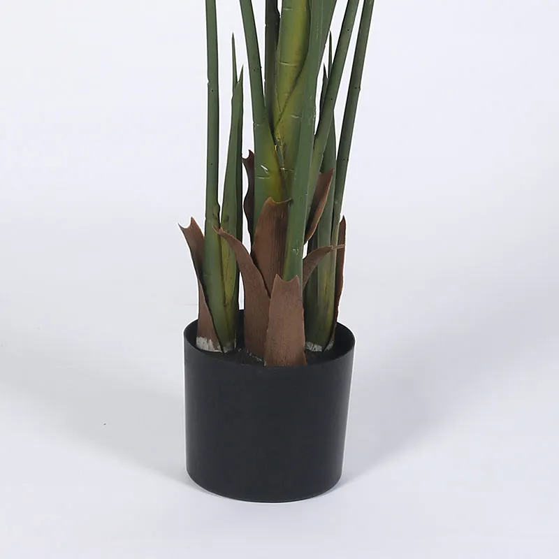 Vaiga Artificial Variegated Monstera With Black Plastic Pot - 5 Feet media 4