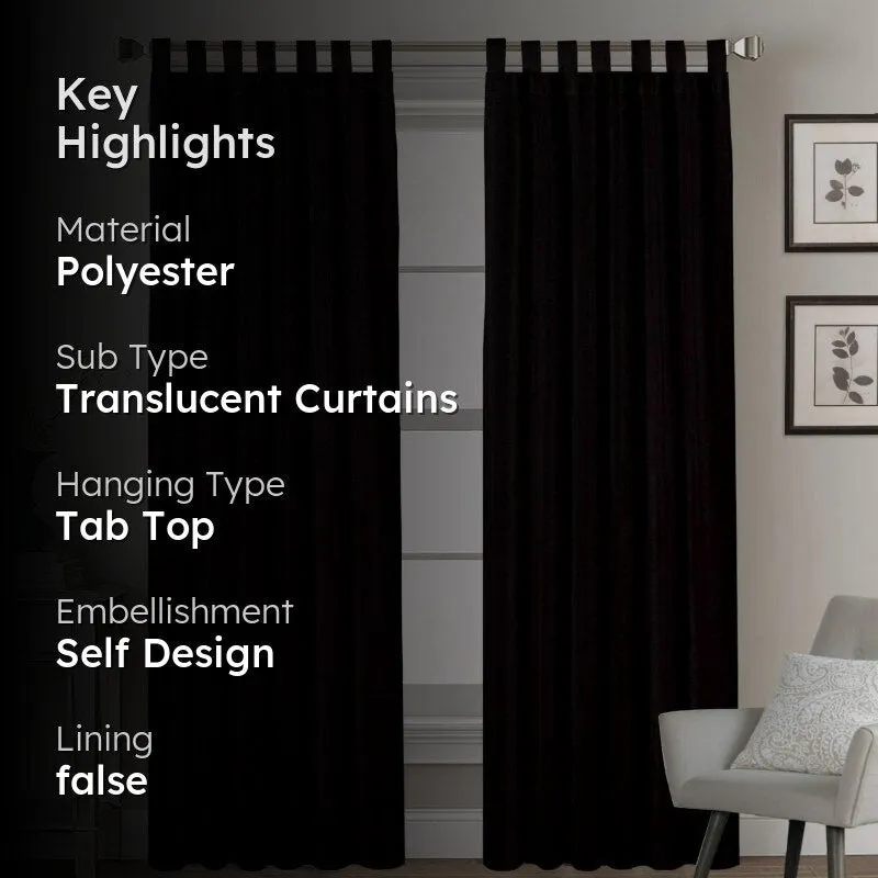 Esme Triple Pinch Pleat Short Width Curtain - Black media 2