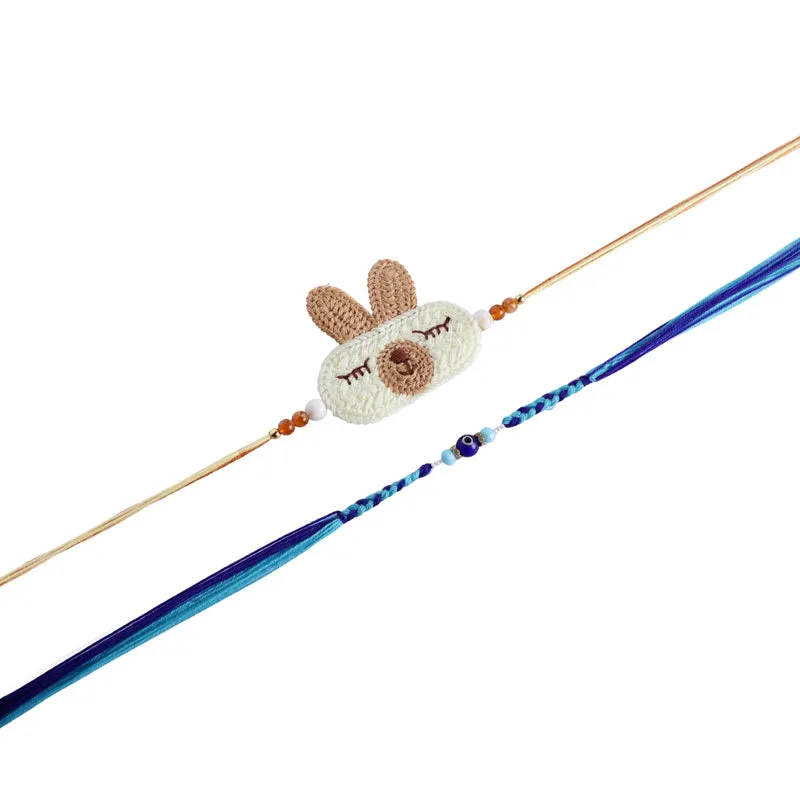 Bunny Rakhi with Roli Chawal - Three Piece Set media 5