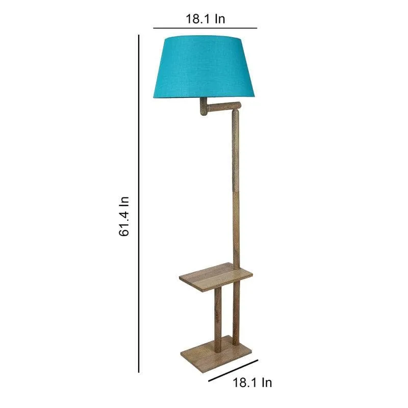 Eartha Enya Floor Lamp With Shelf - Ocean Blue media 5