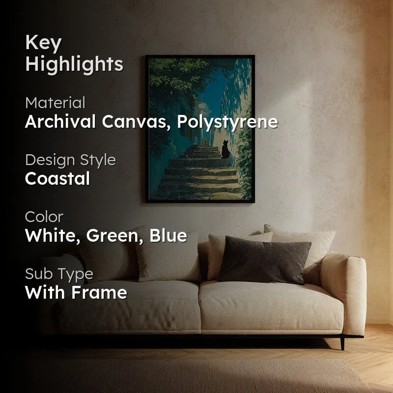 Shadow Play Canvas Wall Painting - Black Frame media 2