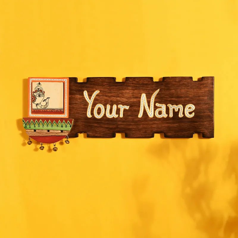 Name Plate Handcrafted Wooden Wall Accent media 1