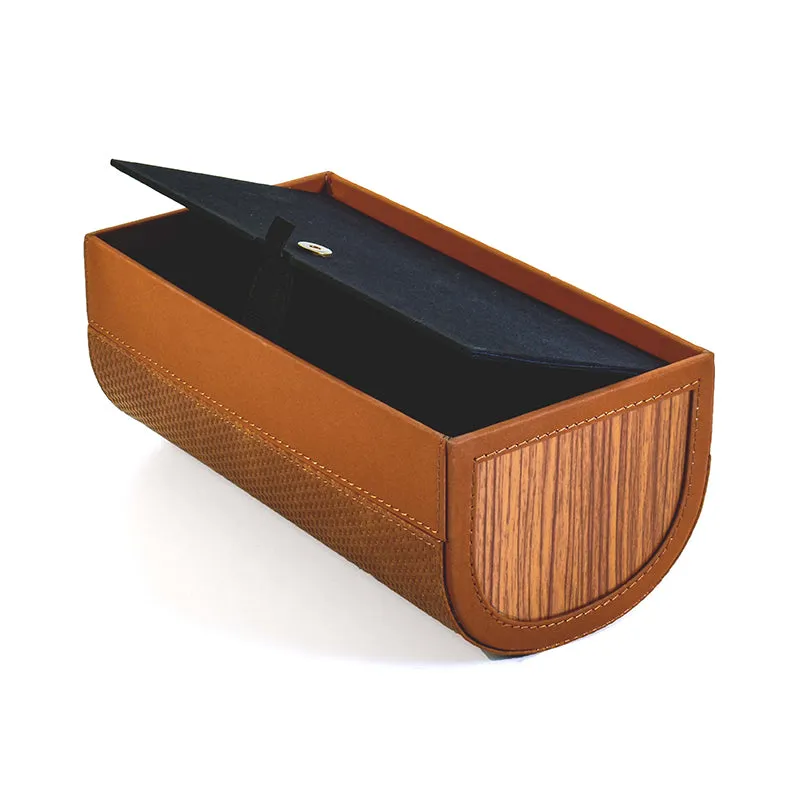Tishue Faux Leather Tissue Box - Tan media 6