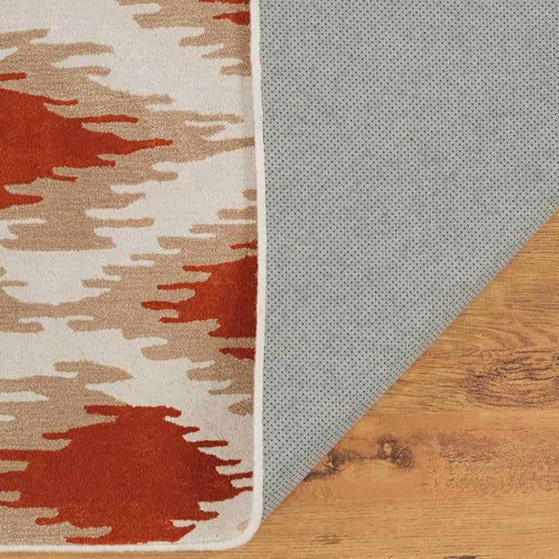 Dwalin Hand Tufted Geometric Wool & Nylon Carpet - Orange media 5