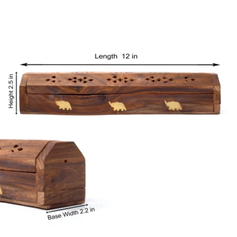 Sanatan Wooden Incense Holder - Brown media 4