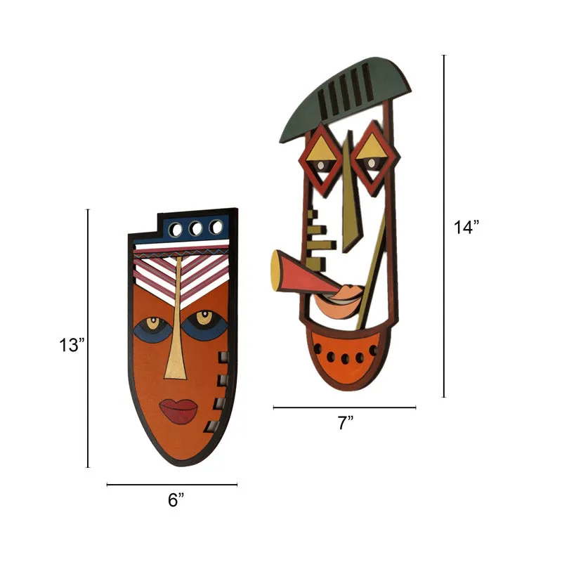 Rabecca Mask Wooden Wall Accent - Set of Two media 6