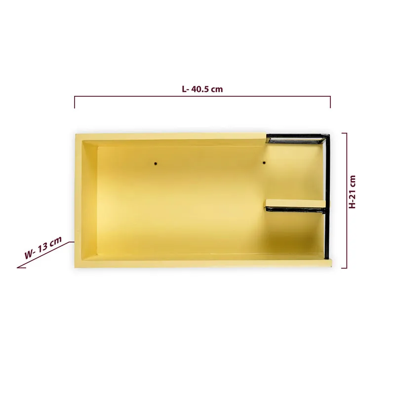 Ledge Line MDF & Metal Wall Shelf - Cream media 6