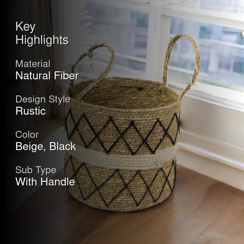 Raaya Sea Grass Natural Fiber Storage Basket media 2