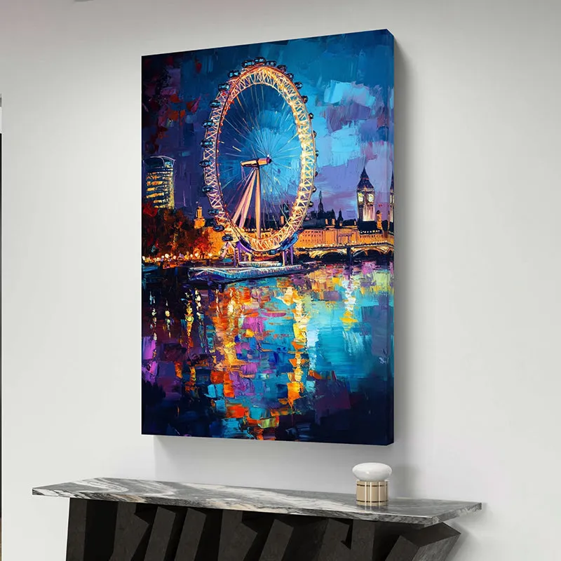 Wheel Of London Canvas Wall Art media 5