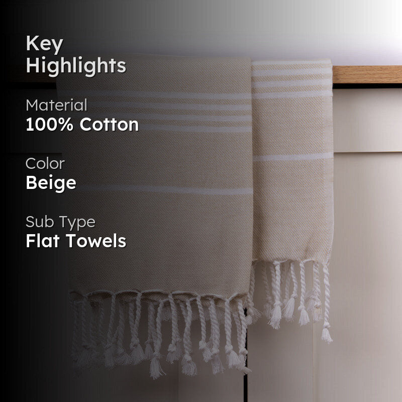 Cotlyn Cotton Bath Towel - Beige media 2