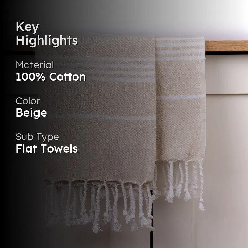Cotlyn Cotton Bath Towel - Beige media 2