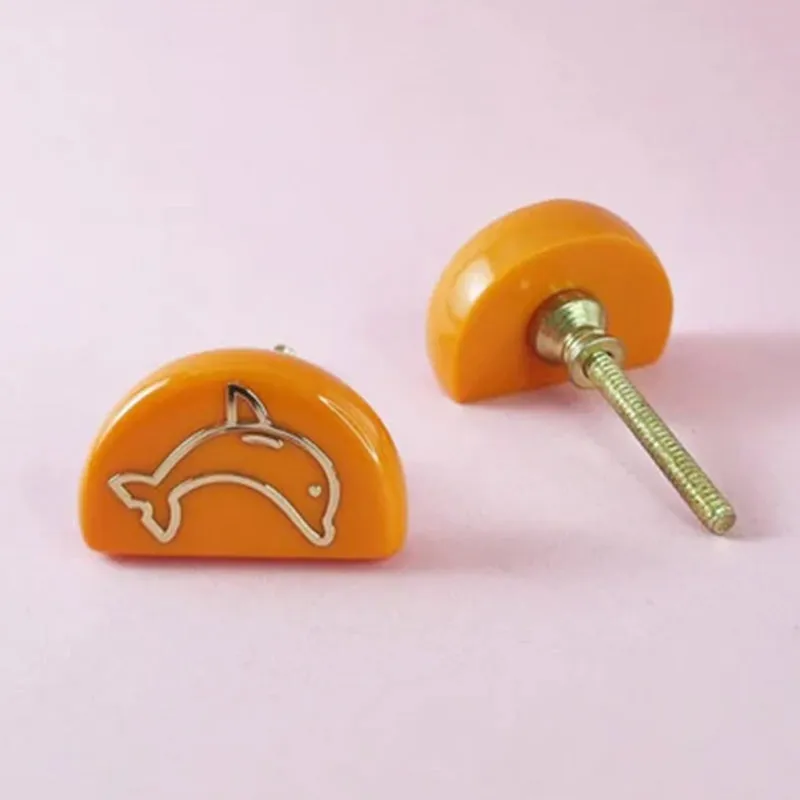 Dolphin Dive Drawer Knob - Set Of Two media 1