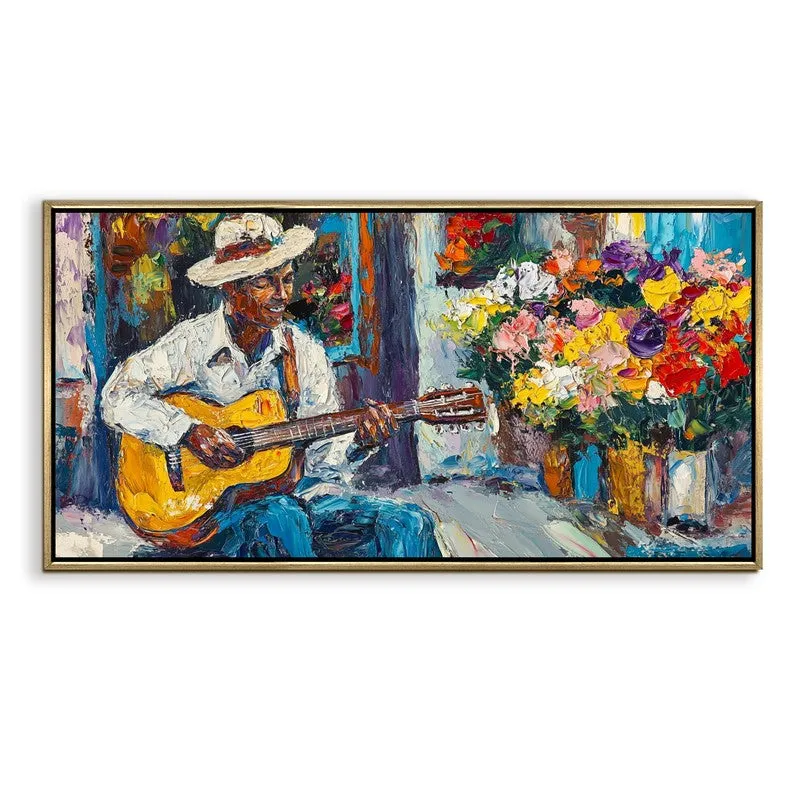Melody Bloom Canvas Wall Painting With Frame media 3