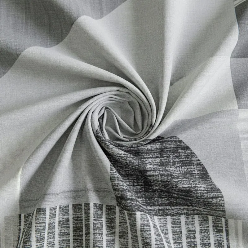 Idris Abstract Cotton Bedsheet (Grey) - 200 TC media 5