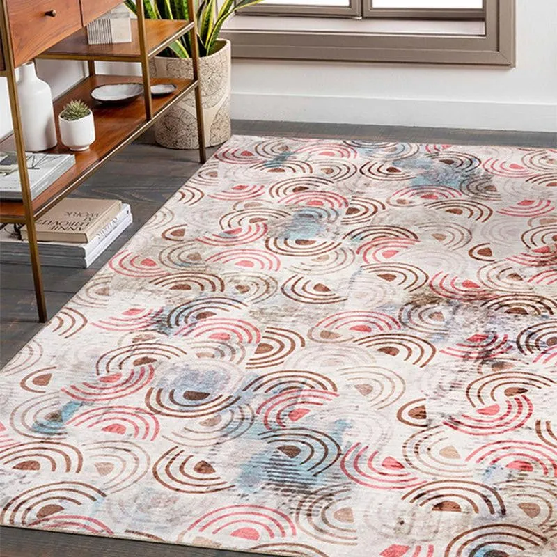 Carter Abstract Polyester Carpet - Red media 3