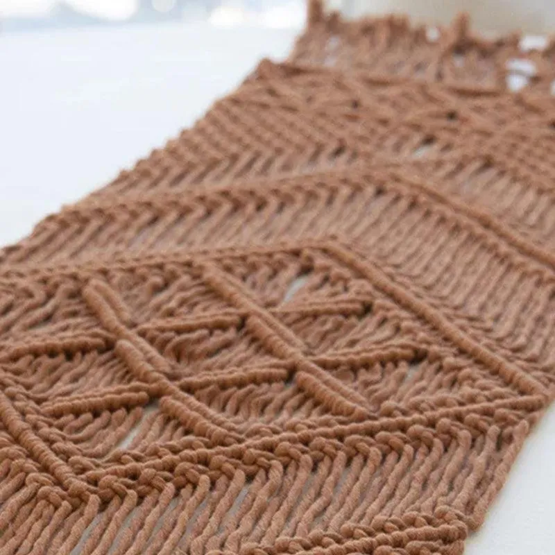 Delpha Macrame Cotton Table Runner media 3