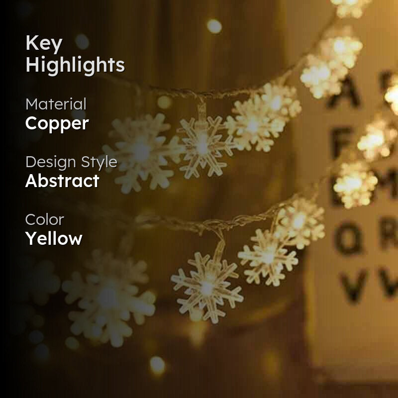 Snowflakes LED Fairy Light media 2