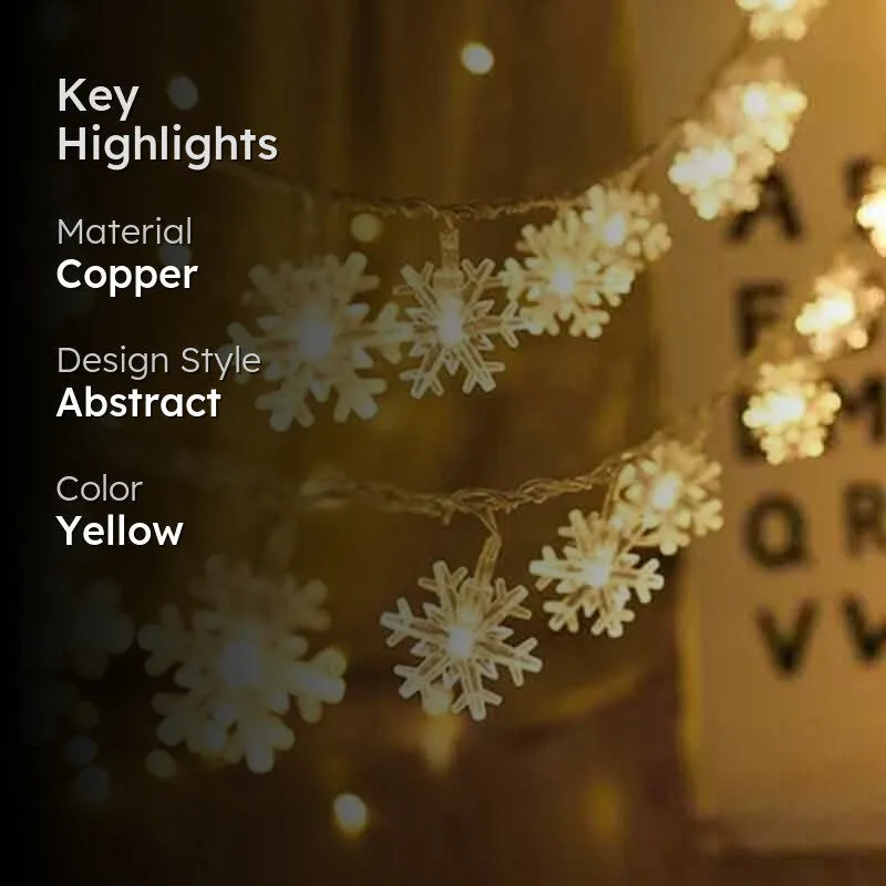 Snowflakes LED Fairy Light media 2