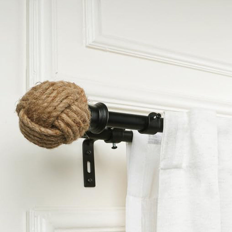 Archiron Duo Extendable 1" Double Curtain Rods With Round Finial & Brackets media 4