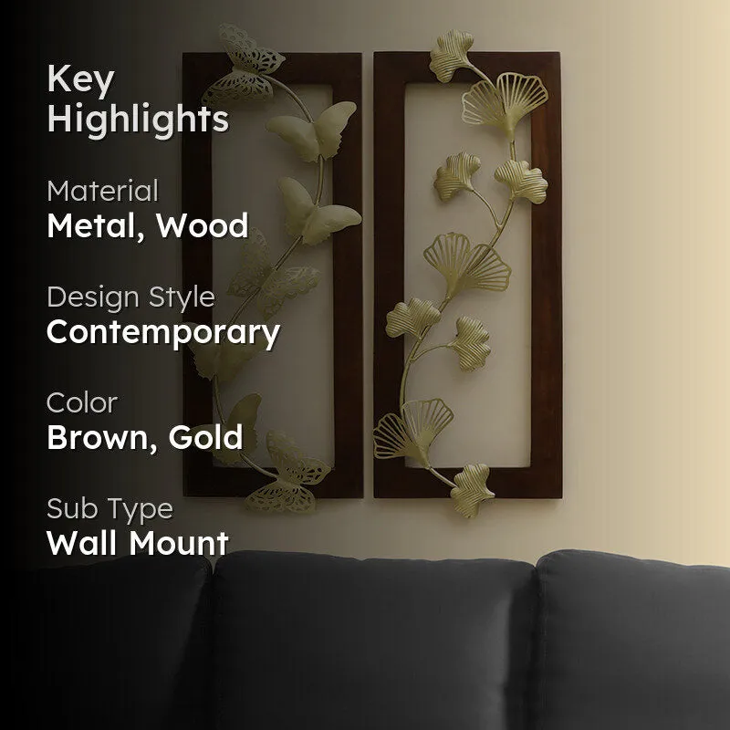 Etienne Metal & Wood Wall Accent - Set Of Two media 2