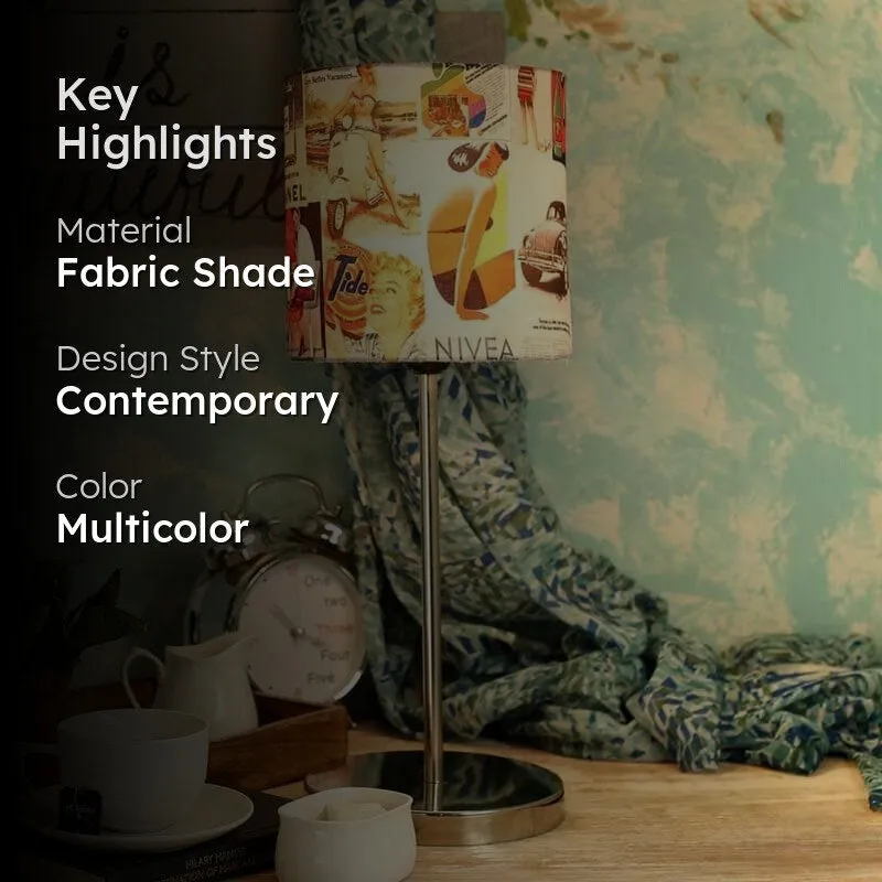 Classic Posters Fabric Table Lamp - Multicolor media 2
