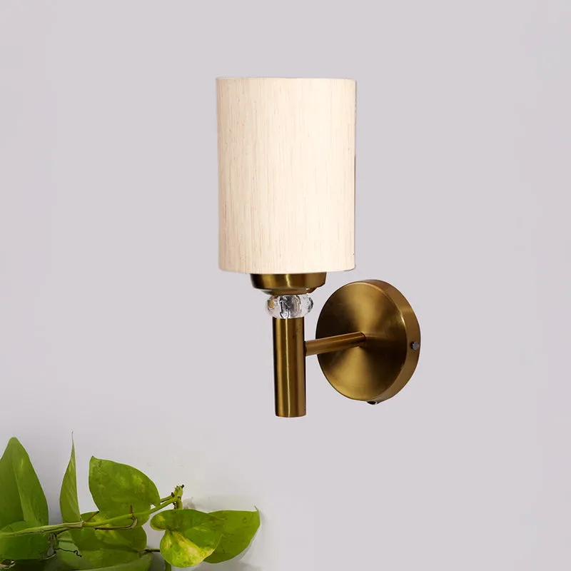 Sienna Steel & Cotton Wall Lamp - Ivory media 3