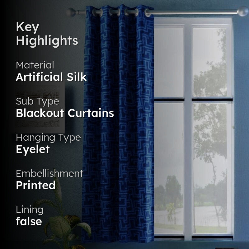 Fasho Blackout Curtain - Blue media 2