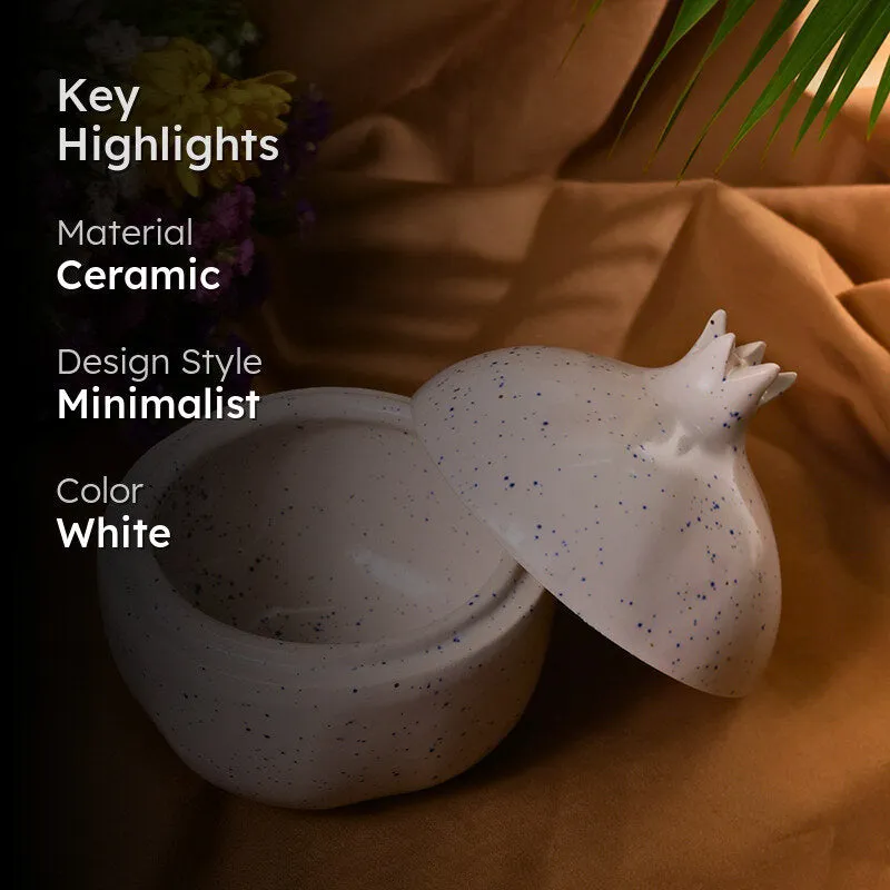 Anar Ceramic Jar (White) - 1150 mL media 2