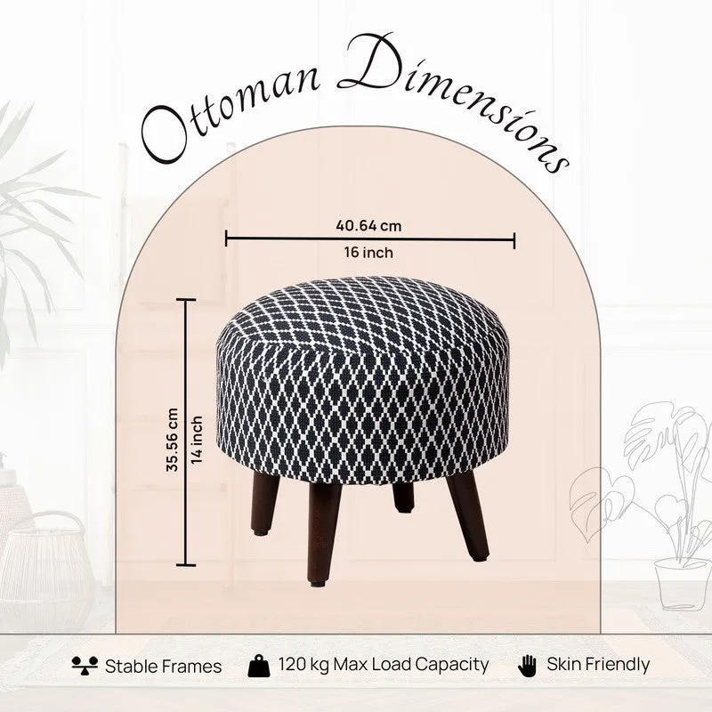 Poshell Cotton Ottoman - Set Of Two media 6