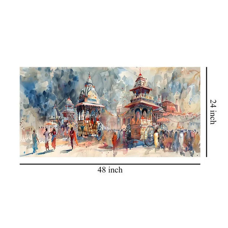 Jagannath Rath Yatra Festivities Poly Canvas Wall Painting media 8