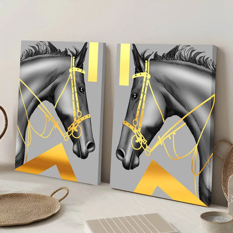 Alaric Stallion Wall Art - Set Of Two media 3