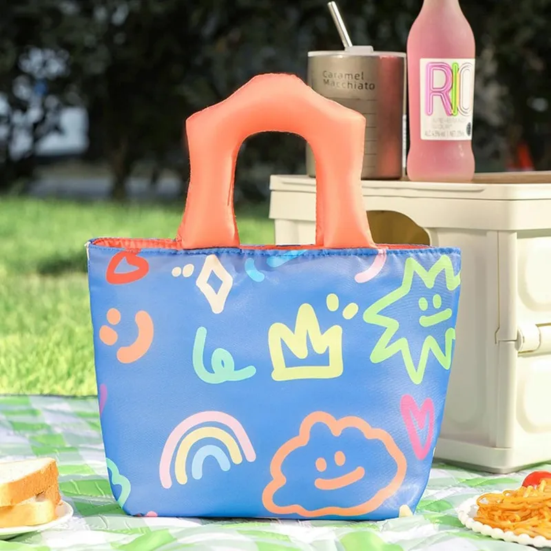 Leakproof Lunch Bag - Peach, Blue media 6