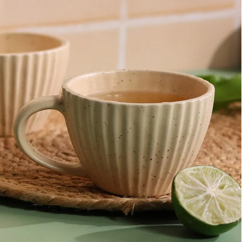 Apra Ceramic Tea Cup (230 mL Each) - Set of Four media 1