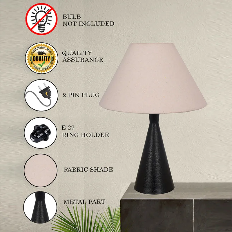 Neux Metal Table Lamp - Ivory,Black media 4