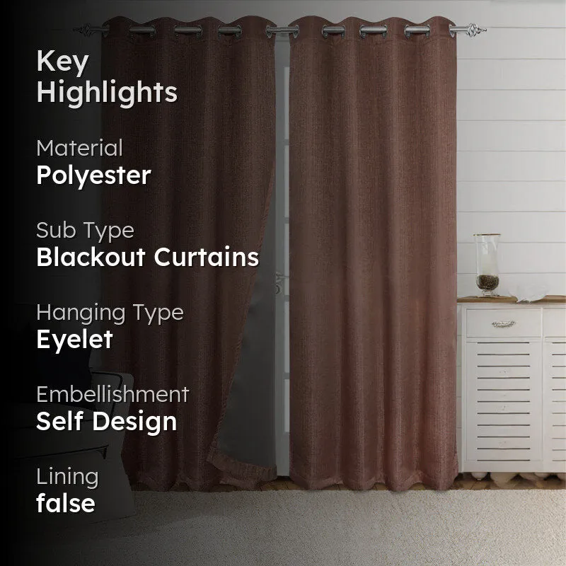 Saral Home Auriel Blackout Curtain (Taupe) - Set Of Two media 2