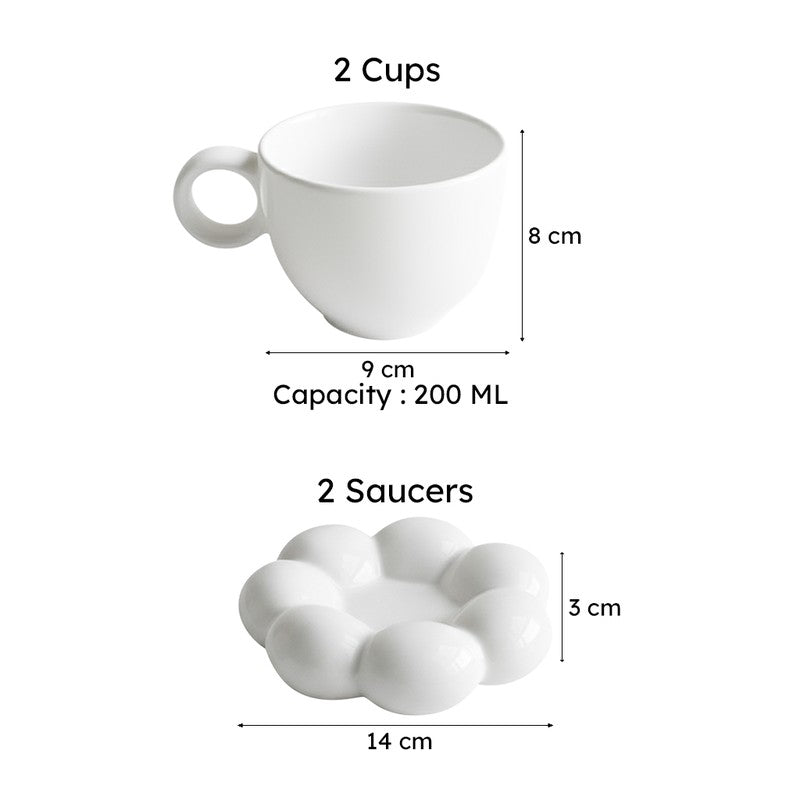 Bubble Buddy Cup & Saucer (Green/200 mL) - Set of Two media 8