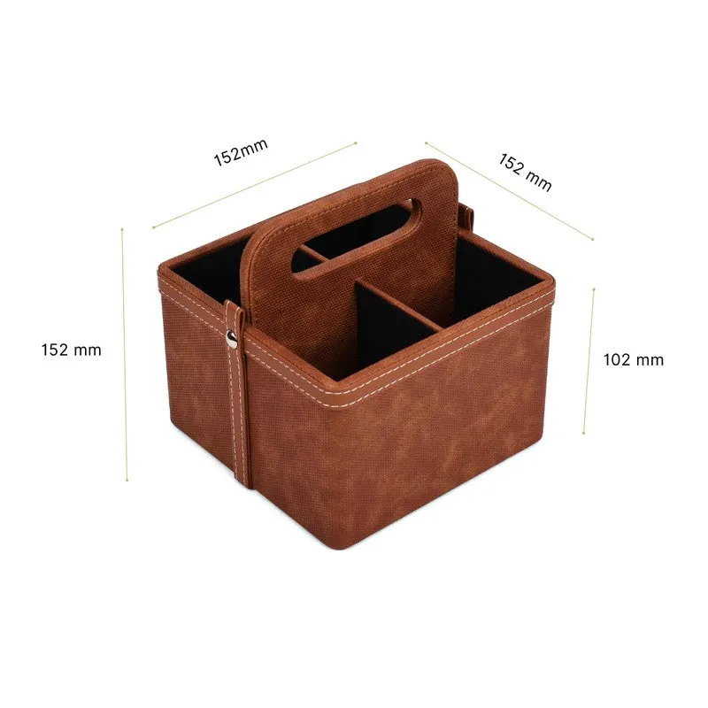 Ember Dote Leatherette Multi-Utility Organiser - Brown media 9