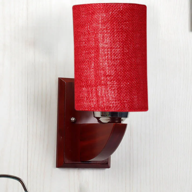 Aura Cylindrical Wooden Wall Lamp media 3