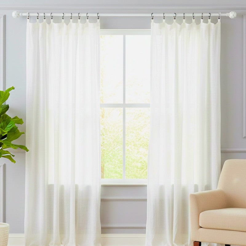 Polka Extendable 1" Single Curtain Rods With Round Finial & Brackets media 4