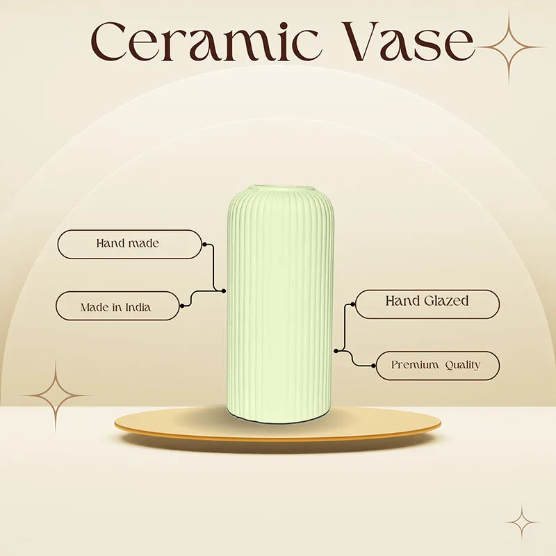 Harmona Ceramic Vase - Light Green media 4