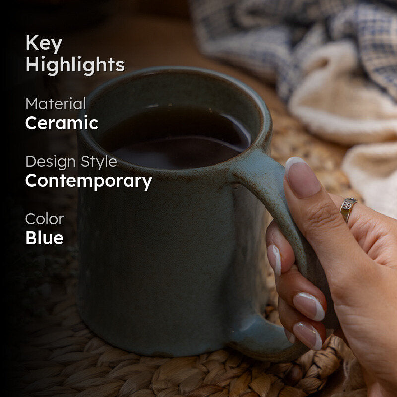Cyraa By YFL Home Terra Ceramic Coffee Mug (400 mL) media 2